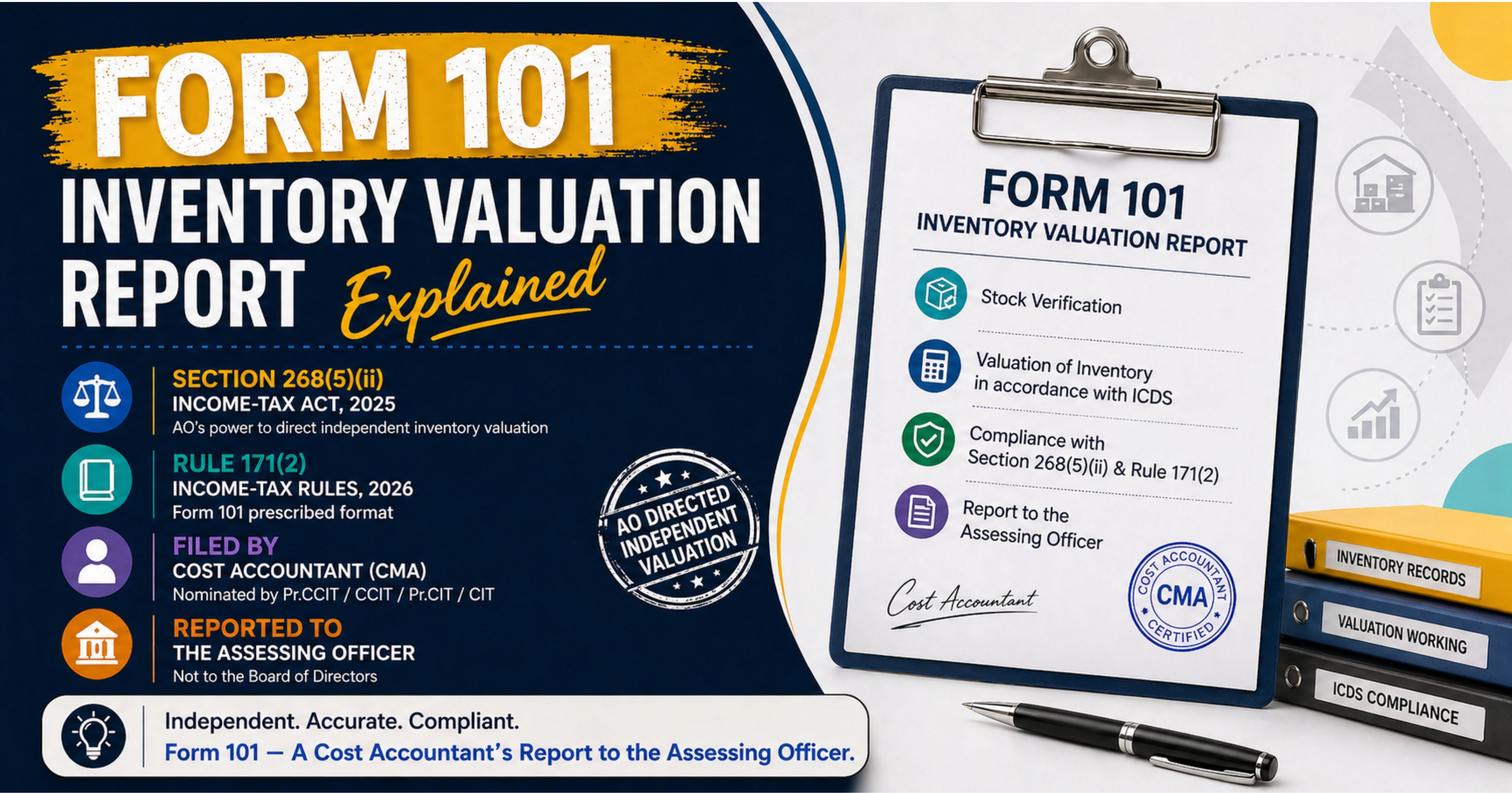 Form No. 101 Decoded: The New Inventory Valuation Report Every CA Must Know Under Income-tax Rules, 2026