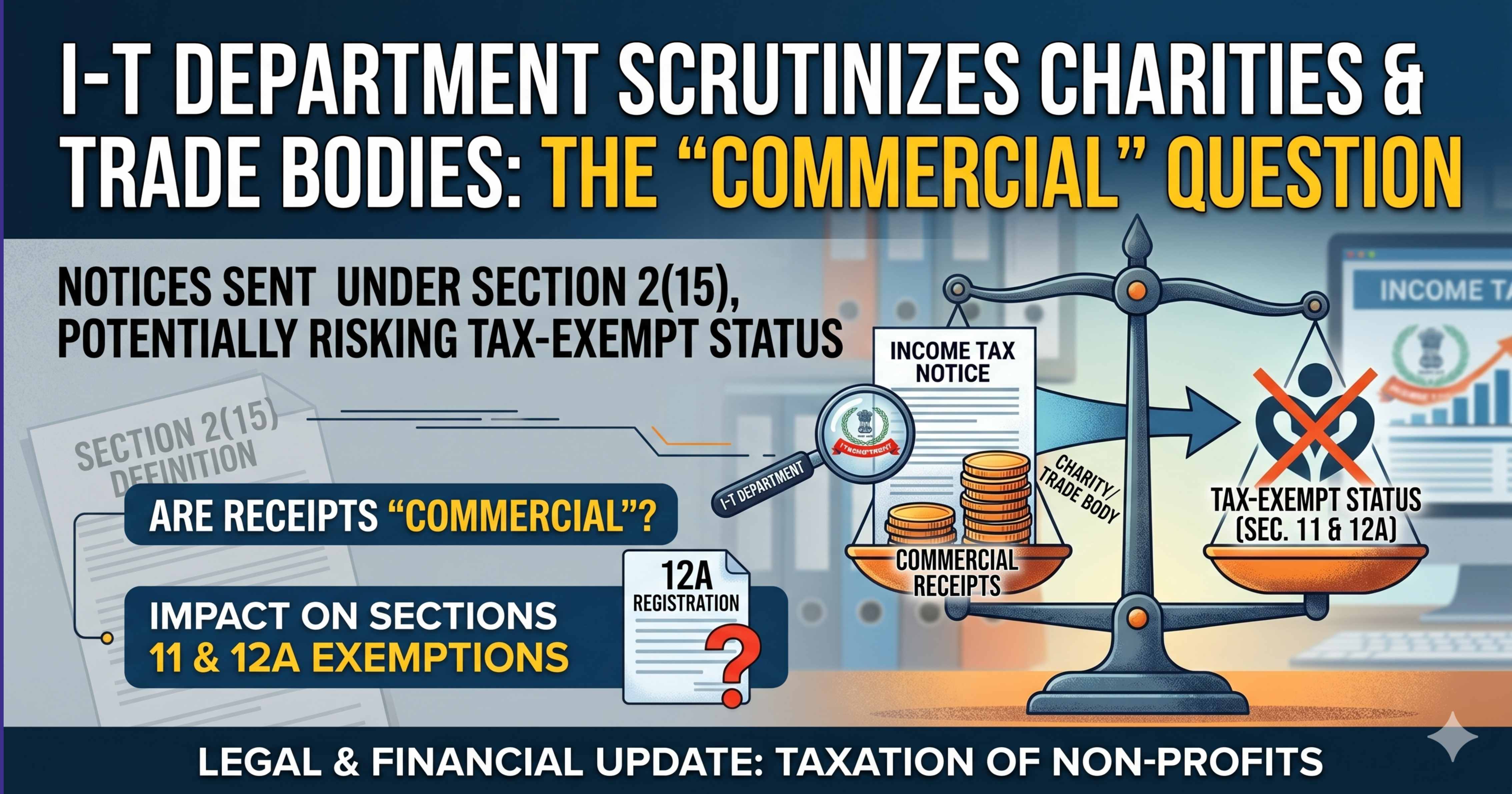 Charitable Trusts, Trade Bodies Face Income-Tax Scrutiny Over ‘Commercial’ Receipts