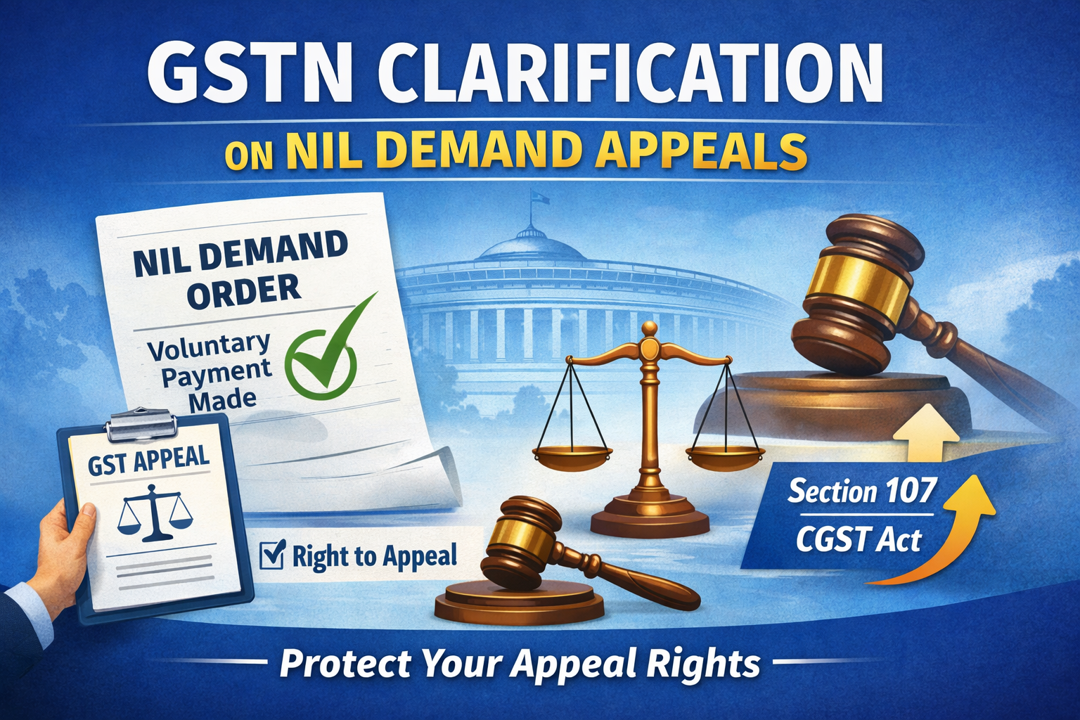 GSTN Clarification on Appeals in NIL Demand Cases